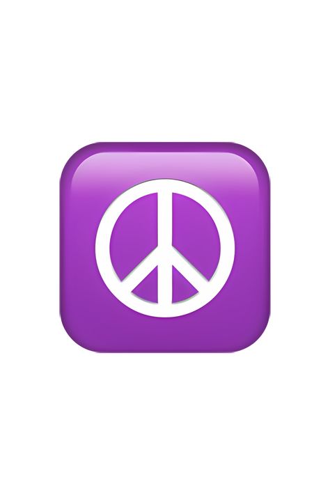 The ☮️ Peace Symbol emoji appears as a circle with three lines inside, forming a downward-pointing triangle. The lines are thick and evenly spaced, and the overall appearance is simple and clean. The symbol is often depicted in white on a purple or blue background, but can also be seen in other colors or on a transparent background. Peace Emoji, Jesus Revolution, Apple Emojis, Ios Emoji, Piece Sign, Drawings Simple, The Peace, A Circle, Art Drawings Simple