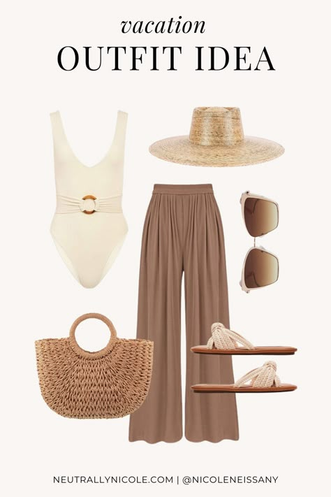 Trendy Vacation Outfit Ideas for Your Next Resort Getaway — Neutrally Nicole Trendy Vacation Outfits, Resort Vacation Outfits, Beach Resort Outfits, Picnic Fashion, Resort Outfits, Tropical Vacation Outfits, Vacation Outfit Ideas, Vacation Outfits Women, Tropical Outfit