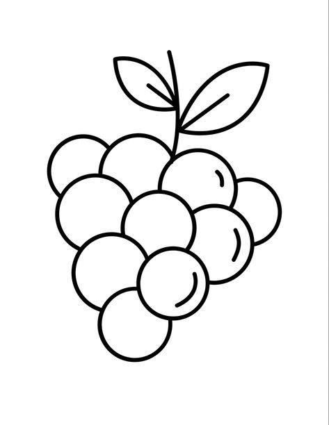 Kids printable fruits coloring for little hands