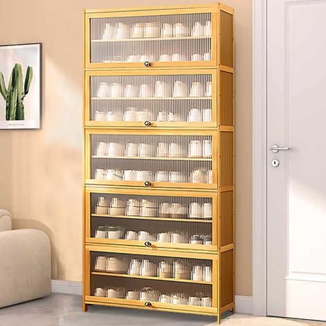 PRICES MAY VARY. 【Large Storage Space】- Our large shoe organizer cabinet Size:31.5"(L) x 12.6"(W) x 67.7"(H). This 10 tiers shoe cabinet provides plenty of room with 10 tier shelves that can hold up to 40-45 pairs of shoes for the whole family. 【Bamboo Shoe Cabinet with Flip Door】- The acrylic doors allow you to see your entire shoe collection at a glance while keeping them protected from dust. 【Easy to Install】- We provide installation instructions for the shoe cabinet, saving you installation Shoe Storage Foyer, Small Apartment Storage Solutions, Shoe Storage Shelves, Shoe Storage Cabinet Entryway, Tall Shoe Rack, Flip Door, Small Apartment Storage, Shoe Rack Organizer, Organizer Cabinet