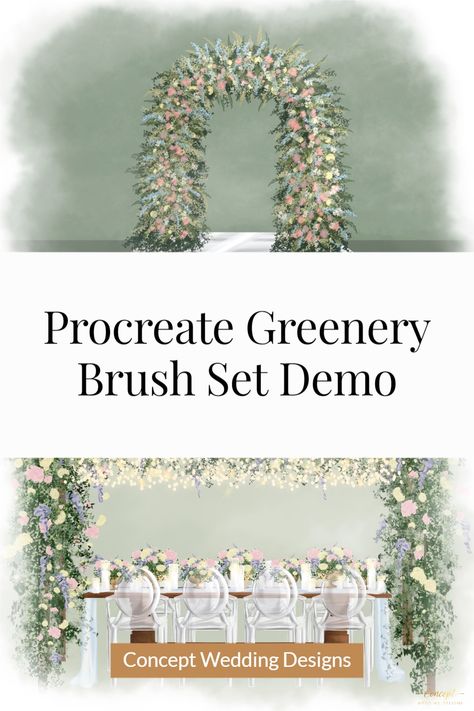 Want to add greenery to your digital illustrations with Procreate brush stamps? Here's a quick demonstration of the brushes included in my Greenery Brush Set so you can add artistic and unique greenery to your illustrations quickly and with ease. 🎁 ENJOY 10 FREE PROCREATE BRUSHES: https://concept-wedding-illustration.mykajabi.com/freebrushes Indian Wedding Elements Illustration, Procreate Brushes Free Architecture, Procreate Course, Flower Arch Wedding Illustration, How To Import Brushes To Procreate, Foliage Brush Procreate, Free Procreate Brushes, Reception Styling, Illustration Courses