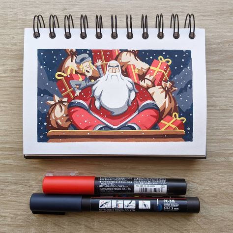 James Chapman on Instagram: “A true selfless act always sparks another ✨🎅 #illustration #posca #artistsoninstagram #film #klaus #santa #santaclaus #christmas…” Klaus Animation, James Chapman, August Bullet Journal Cover, Posca Art, Art Pencil, Sweet Nothings, Pen Art, Journal Covers, Paint Pens