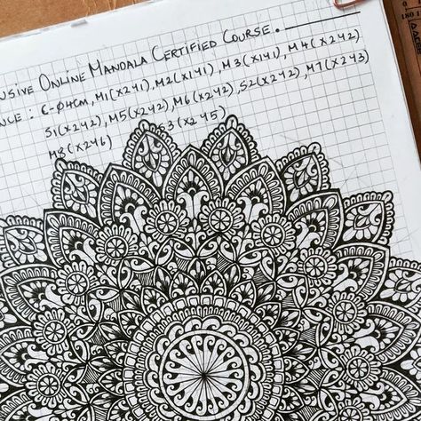 Full Page Mandala Art, Freehand Mandala Drawing, Hardest Mandala Art, Very Difficult Mandala Art, Mandala With Sketch Pens, Mandala Journal, Guide Book, Hand Drawn, How To Draw Hands