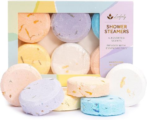 PRICES MAY VARY. EXPERIENCE TRANQUILTY - Elevate your daily shower into a spa retreat with Zenfinity Moments Shower Steamers Aromatherapy Gift Set, infusing a symphony of Lavender, Jasmine, Eucalyptus, and more. Aromatherapy bliss awaits ELEGANT GIFT READY PACKAGING - Indulge in self-care or surprise a loved one with our exquisitely packaged gifts for women. Perfect for every celebration – Christmas, Valentines, Birthdays, Mother's Day. Because who wouldn't want the gift of ultimate relaxation? Shower Fizzies, Shower Tablets, Aromatherapy Gift Set, Birthday 11, Bath Stuff, Men Shower, Eucalyptus Lavender, Orange Lavender, Stocking Stuffers For Women