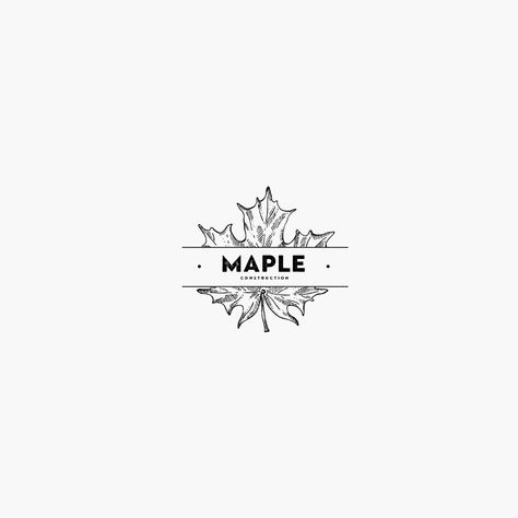 Maple cunstruction | 99designs Carpentry Branding, Ranch Branding, Maple Logo, Maple Leaf Logo, Consumer Packaging, Farm Logo, Packaging Labels, Carpentry, Log Cabin