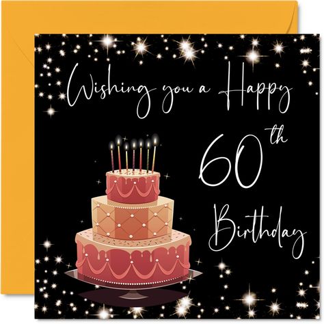 PRICES MAY VARY. MAKE THEM SMILE WITH THIS HEARTFELT BIRTHDAY CARD: This exceptional quality birthday card for her or him shows the design 'Wishing you a Happy 60th Birthday'. If you are looking for funny birthday cards for women, then then this happy birthday card is bound to make them laugh. Not just for friendship gifts for women this could also be for Best Friend, Work Colleague, Mum, Grandma, Nan, Dad, Grandad, Nanny, Colleague, Brother, Sister, Cousin, Auntie or Uncle. WHAT DO YOU GET: The Birthday Card For Women, 65th Birthday Cards, 77th Birthday, 88th Birthday, Happy 15th Birthday, 16th Birthday Card, 80th Birthday Cards, Happy 80th Birthday, 70th Birthday Card