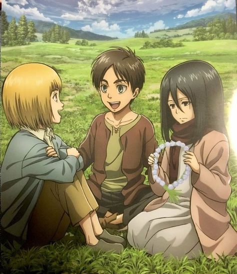 Aot Trio, Eren Armin Mikasa, Armin Mikasa, Aomine Kuroko, Attack Titan, Princesas Disney Anime, Atack Ao Titan, Attack On Titan Series, Eren And Mikasa