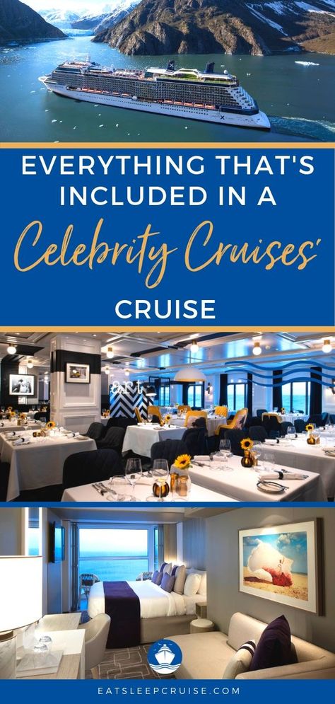 What is Included in a Celebrity Cruise? | We detail everything that is included in a Celebrity Cruises' vacation to show you why a cruise is the best option for your travel dollars. No matter the ship you board - Equinox, Summit, Solstice, Infinity, etc. - these tips apply. Whether you are planning a cruise for spring break or the holidays or just a fun getaway, check out what Celebrity has to offer! #cruise #cruisetips #CelebrityCruises #cruisevacation #EatSleepCruise Cruise Photography Ideas, Celebrity Cruise Line, Cruise Tips Royal Caribbean, Cruise Photography, Hawaiian Cruises, Carribean Cruise, Cruise Pictures, Honeymoon Cruise, Cruise 2023