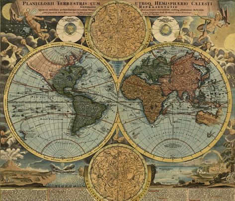 vintage world map #travel world map #geography #1716 Johann Baptist Homann #5K #wallpaper #hdwallpaper #desktop World Continents, World Map Tapestry, Ancient World Maps, Antique World Map, World Map Wallpaper, Nautical Map, Map Wallpaper, Old World Maps, Old Maps