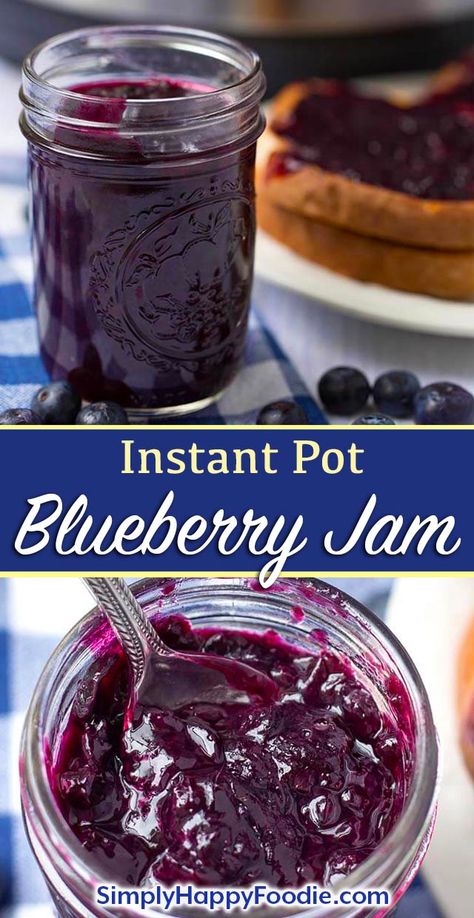 Blueberry Jam Recipe, Make Jam, Jam Recipes Homemade, Best Instant Pot Recipe, Blueberry Jam, How To Make Jam, Jam Recipe, Jelly Recipes, Easy Instant Pot Recipes