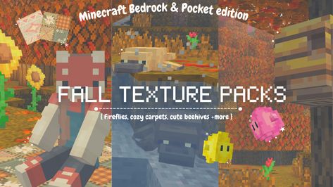 Cute Minecraft Texture Packs Bedrock, Minecraft Fall Builds, Boba Story, Minecraft Pack, Minecraft Textures, Minecraft Storage, Modded Minecraft, Minecraft Addons, Minecraft Texture Pack