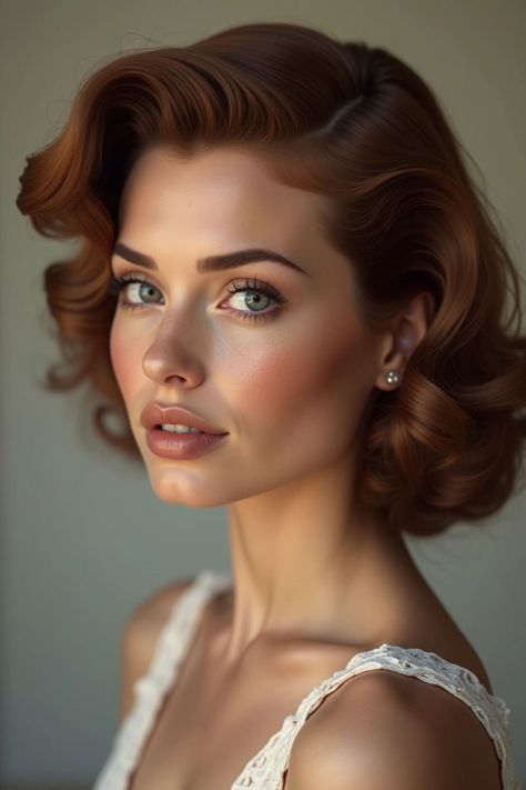 34 Best 50s Hairstyles Ideas - Fashion Trend Hacks 50s Haircuts Women Vintage, 50s Haircuts Women, 1950s Womens Hairstyles, 1950s Hairstyles, 50s Hairstyles, 60s Hair, Artistic Portraits, Short And Thick, 50s Style