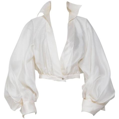 Preowned Claude Montana Vintage Signature White Silk Blouse ($650) ❤ liked on Polyvore featuring tops, blouses, shirts, crop top, white, sleeve shirt, white crop tops, white shirt blouse, shirt blouse and white tops Tekken 2, Claude Montana, White Silk Blouse, Shirts Crop, White Shirt Blouse, Pirate Shirts, Crop Top Shirts, Maxi Skirts, Blouse White