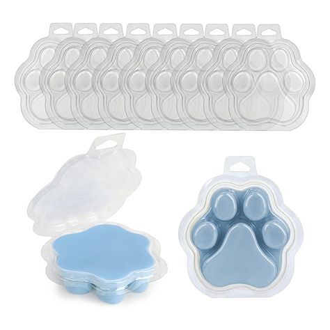 25 Pack Wax Melting Molds, Cat's Pawtransparent Empty Plastic Wax Melting Container For Coreless Diy Candle Melts, Candle Tart, Melted Plastic, Candle Making Molds, Cat's Paw, Cat Claws, Candles Crafts, Melting Candles, Candle Shapes