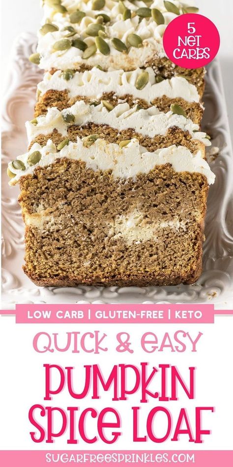 Keri Pumpkin Bread, Keto Cakes, Diet Cookies, Keto Treats, Moist Pumpkin Bread, Keto Baking, Pumpkin Loaf, Healthier Alternatives, Keto Holiday