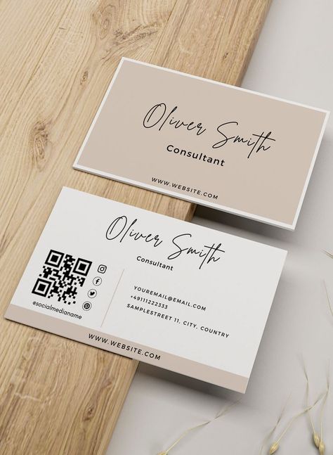 One Sided Business Card, Digital Marketer Business Card, Brand Card Design Ideas, Digital Marketing Business Card, Digital Business Card Design Ideas, Neutral Business Cards, Virtual Business Card, Business Card Ideas Design, Visiting Cards Design Business