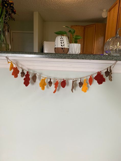 Crochet Fall Garland - these fall garlands are perfect to decor a space for fall! They are handmade and add a burst of fall colors to your home. Please let us know if you have any questions. Thank you! Autumn Garland Crochet, Fall Crochet Garland, Crochet Fall Garland, Fall Crochet Decor, Fall Decor Crochet, Fall Garland Diy, Crochet Garlands, Garland Crochet, Fall Garlands