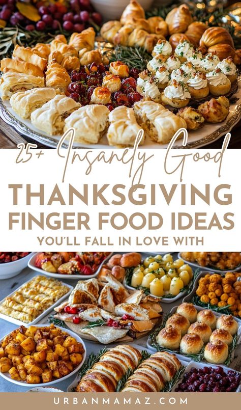 Looking for insanely good Thanksgiving finger food ideas you'll fall in love with? Check out this list of top 25+ Thanksgiving finger food ideas we're crushing on. Thanksgiving Comfort Foods, Lunch Ideas For Crowd Families, Best Friendsgiving Recipes, Snacks For Gathering, Parade Food Ideas, Finger Food For Thanksgiving, Lunch Finger Food Ideas, Thanksgiving Traditions For Couples, Chexmix Ideas