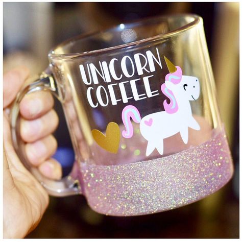 Unicorn Coffee Glitter Mug Glass Glitter Mug Funny Unicorn Mug Unicorn... ($22) ❤ liked on Polyvore featuring home, kitchen & dining, drinkware, drink & barware, gold, home & living, mugs, unicorn coffee mug, white coffee cups and monogram coffee mugs I Am A Unicorn, Unicorn Coffee Mug, Unicorn Life, Unicorn Coffee, Monogram Coffee Mug, Unicorns And Mermaids, White Coffee Cups, Unicorn Funny, Unicorn Lover