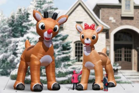 Hammacher Schlemmer
Five-year-old-me would tear up when the other reindeer bullied Rudolph in the 'Rudolph the Red-Nosed Reindeer' TV special. Now, I'm crying again many years later because I don't have a huge lawn for this 15-foot inflatable Rudolph outdoor piece. Every neighborhood needs this outdoor Christmas decoration. This is probably my favorite Christmas inflatable of all time. Halloween […]
The post This 15-Foot Rudolph Inflatable Brings the 'Island of Misfit Toys' To Yo Christmas Outdoors, Christmas Reindeer Decorations, Hammacher Schlemmer, Misfit Toys, Holiday List, Giant Inflatable, Christmas Inflatables, Navidad Diy, Rudolph The Red