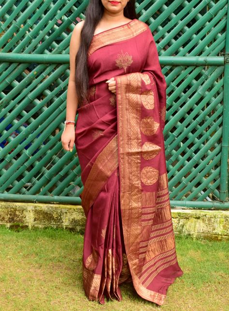 Block Print Pattern, Golden Border, Metal Jewellery, Kalamkari Saree, Potli Bags, Gold Border, Block Printing, Blouse Piece, Print Pattern