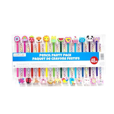 Shop for the Pencil Party Pack By Creatology™, 48pc at Michaels Smelly Pencils, Pencil And Eraser, Best Pencil, Birthday Treat, Operation Christmas, Birthday Gift Bags, School Birthday, Wooden Pencils, Embroidered Gifts