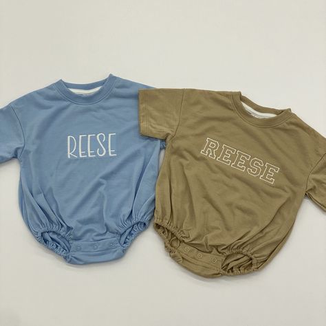 Personalized Baby Onesie, Custom Baby Gift, Personalized Baby Onesies, Custom Baby Gifts, Embroidered Tee, Personalized Embroidery, Bubble Romper, Gender Neutral Baby Clothes, Baby Needs