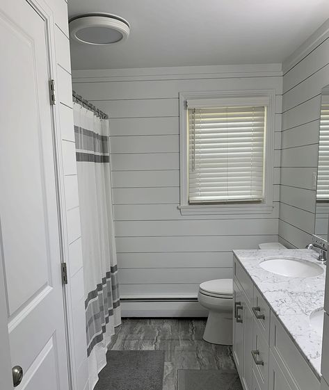 Bathroom Shiplap - Moisture Resistant MDF Shiplap Wainscoting Shiplap For Bathroom, Basement Shiplap, Shiplap In Bathroom, Pvc Shiplap, Tongue And Groove Bathroom, Mdf Shiplap, Bathroom Shiplap, Peel And Stick Shiplap, Gray Shiplap