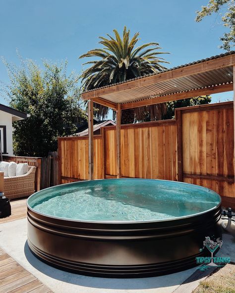 Keeping it “Bougie” around here with our Classic Black 10ft Stock Tank Pool😎💦 (someone said we are bougie so we are rolling with it 😆). This beauty Is now settled in its new home in 📍Oakland, CA ⋯☀⋯ ⋯☀⋯ ⋯☀⋯ DM us for details. #tipsytanks #tipsytankpools #stocktankpool #stocktank #tankuzzi #minipool #poolsofinstagram #smallpools #wadingpool Tank Pool, Stock Tank Pool, Mini Pool, Stock Tank, Small Pools, Classic Black, New Home, New Homes, Pool