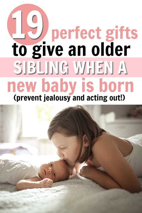 Here are the best gifts for older sibling when baby is born including gifts for teenage siblings from new baby to help ease the transition. Stop the acting out and help your toddler to cope with the new family member with these cute sibling gift ideas Gifts From Newborn To Siblings, Gift From Newborn To Big Sister, Gifts For Big Brother When Baby Is Born, Big Brother Gift Ideas Older Siblings, Big Sister Hospital Gift, Gifts For Big Sister When Baby Is Born, Second Baby Gift Ideas, Big Sister Gifts For Kids, New Big Sister Gift Ideas