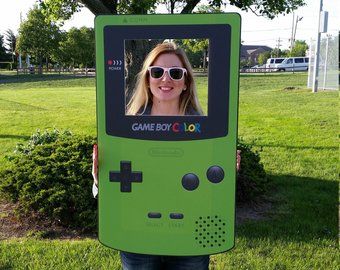 Gamers Party Ideas, Photobooth Frame, Video Game Party Decorations, Photo Prop Frame, Nintendo Party, Bolo Super Mario, Video Games Birthday Party, Video Game Decor, Photo Frame Prop