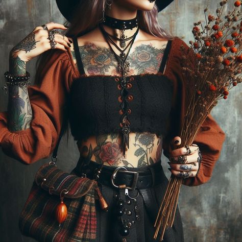 Cottage Goth Fashion, Boho Goth Outfits, Witch Inspired Outfit, Western Witch, Halloween Costumes 2022, Confident Outfit, Gothic Hippie, Fair Outfits, Round Of Applause