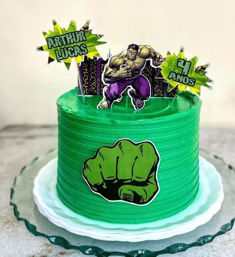 50 Hulk Cake Design Images (Cake Idea) - 2020 Hulk Cake Design, Hulk Birthday Cake, Incredible Hulk Cake, Hulk Birthday Cakes, Birthday Cake For Women Simple, Hulk Cake, Hulk Birthday Parties, Cake Design Images, Cake Designs For Boy