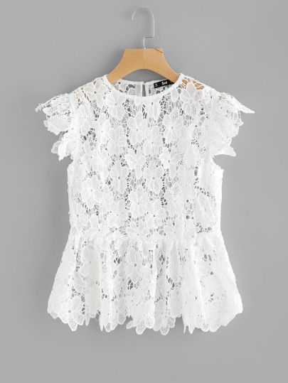 See Through Floral Guipure Lace Top Guipure Lace Top, Lace Top Blouse, Lace Top Dress, Womens Lace Tops, Baby Dress Patterns, Trendy Fashion Tops, Guipure Lace, Lace Fashion, African Fashion Dresses