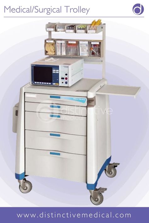 The Avalo Medical/Surgical Cart must meet the demanding requirements of the ever-changing hospital environment. It is with that knowledge that we can offer your hospital a choice of Med/Surg carts within the innovative medical trolley line. Hospital Environment, Medical Trolley, Medical Cart, Med Surg, Drawer Divider, Medical Equipment, Kitchen Cart, Latest Technology, Drawers