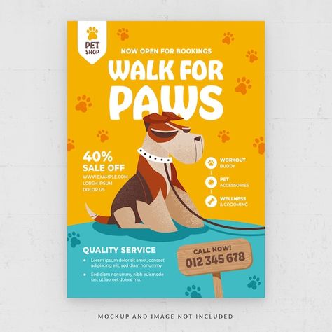 Dog Poster Design, Dog Walker Flyer, Dog Walking Flyer, Event Poster Design Inspiration, Pet Event, Dog Marketing, Pet Branding, Dog Walking Business, Pet Sitting Services