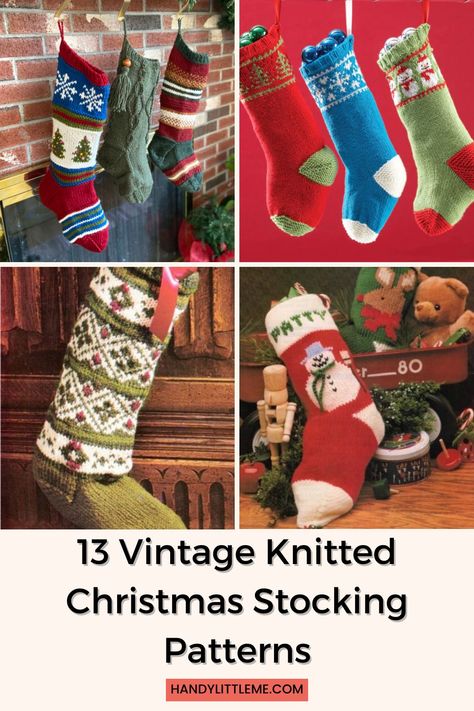 Knitted Xmas Stockings Free Pattern, Diy Knit Christmas Stocking, Free Christmas Stocking Patterns To Knit, Knit Stockings Christmas Free Pattern, Christmas Stocking Knitting Pattern Free, Knitted Stocking Pattern, Free Stocking Pattern, Knitted Christmas Stocking Patterns Free, Old Fashioned Christmas Stockings