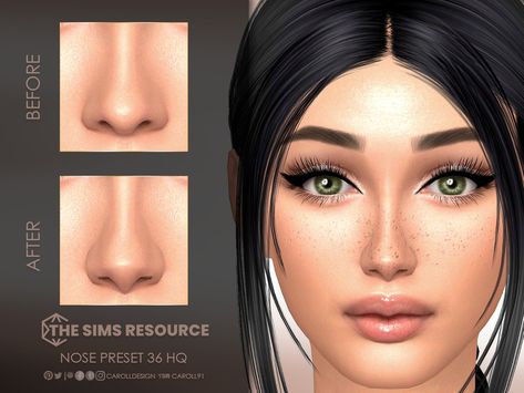 The Sims Resource - Nose Preset 36 HQ Sims 4 Female Nose Presets, The Sims 4 Cc Eye Preset, Sims Nose Cc, The Sims 4 Cc Nose Preset, Sims 4 Nose Contour, Sims4 Nose Preset, Sims 4 Nose Cc, Face Presets Sims 4, Sims 4 Female Skin