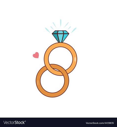 Wedding Ring Cartoon, Wedding Ring Pics, Bridal Shower Headband, Marriage Cartoon, Wedding Ring Icon, Wedding Ring Images, Wedding Ring Vector, Ring Cartoon, Cartoon Wedding Invitations