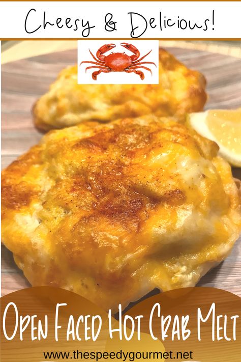 Recipe Using Crab Meat, Crab Melt Sandwich Recipes, Recipes Using Artificial Crab, Hot Crab Sandwich Recipe, Shredded Crab Meat Recipes, Recipes For Imation Crab, Crab Meat Breakfast Recipes, Crab English Muffin Melts, Seafood Melt Sandwich