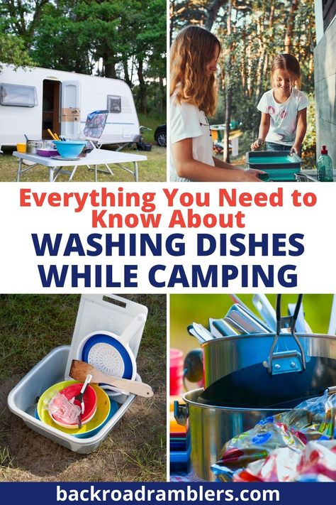 Planning an epic camping trip and want to make clean-up a breeze? Here's everything you need to know about washing dishes while camping, includes how to wash dishes while camping, and setting up the perfect camp dishwashing station. Camping Hand Washing Station, Camping Wash Station, Dishwashing Station, Camping Pot, Camping Dishes, Camper Hacks, Hand Washing Station, Road Trip Packing, Camper Living