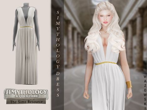 The Sims Resource - Simythology Dress 1 Sims 4 Cc Goddess Dress, Greek Cc Sims 4, Sims 4 Mythology Cc, Sims 4 Ancient Greek Cc, Sims 4 Greek Mythology Cc, Sims 4 Goddess Cc, Sims 4 Angel Cc, Sims 4 Greek Cc, Got Outfits