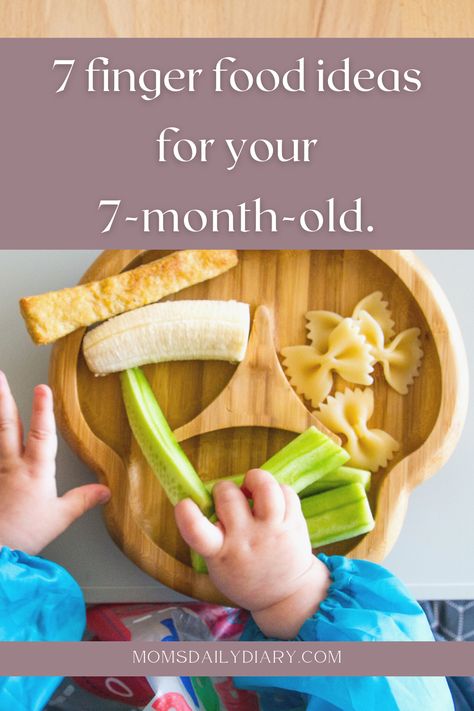 If you went down the pureed-food weaning process, now may be a good time to introduce finger foods to encourage chewing. Want to give it a try? Here’s a shortlist of finger foods for 7-month-old babies. 7 Month Old Food Recipes, 7 Month Old Solid Food, 7 Month Weaning Recipes, Weaning Recipes 7 Months, Food For 7 Month Old Baby Ideas, Lunch For 7 Month Old, Food Ideas For Infants, Finger Foods For 8 Month Old, Food Ideas For 7 Month Old