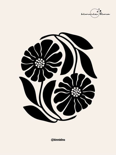 Graphic Design Artwork, Traditional Tattoos Floral, Flower Tattoo Black And White, Floral Vector Pattern, Unique Wrist Tattoos, Wrist Tattoo Designs, Wrist Tattoo, Arte Inspo, Lino Print