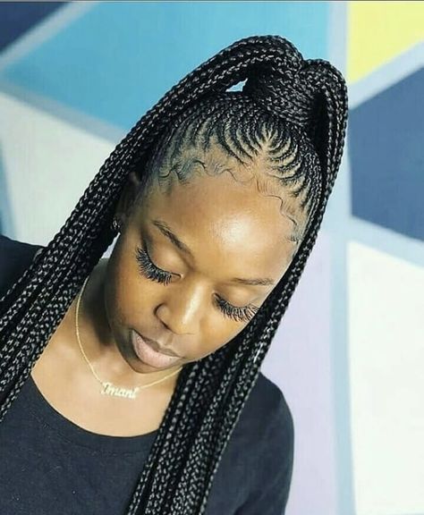 Short Box Braids, Feed In Braids Hairstyles, African Hair Braiding Styles, Braided Cornrow Hairstyles, Braids Hairstyles Pictures, Braided Ponytail Hairstyles, Cool Braids, Girls Hairstyles Braids, Cornrow Hairstyles