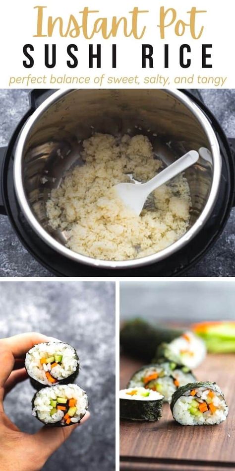 Sushi Hand Rolls, Instant Pot Sushi Rice, Saffron Recipes, Vegan Instant Pot Recipes, Poke Bowls, How To Make Sushi, Sushi Recipes, Sushi Rice, Big Meals