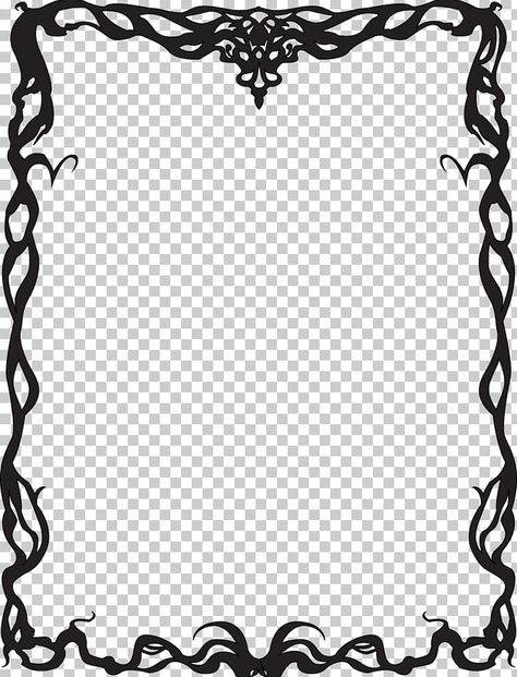 Gothic Border Frames, Gothic Frames And Borders, Witchy Border Design, Witchy Borders, Gothic Frame Png, Png Borders Frames, Gothic Frame Drawing, Gothic Border Design, Goth Frame