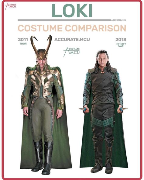 • LOKI - COSTUME COMPARISON • Loki’s story arc is finished in the MCU. He went from a villain to a anti-hero to a real hero. What’s your… Loki Outfit Ideas, Loki Outfit, Loki Costume, Cosplay Store, Loki Cosplay, Marvel Costumes, Lady Loki, Univers Marvel, Loki Fanart