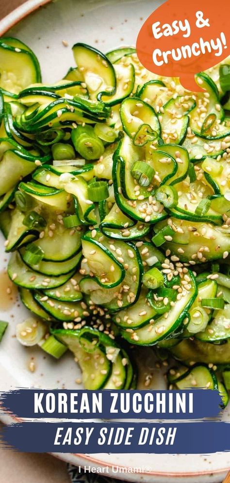 Health Zucchini Recipes, Health Veggie Recipes, Vietnamese Side Dish Recipes, Zucchini Recipes Sides, Summer Stir Fry Recipes, Korean Zucchini Recipes, Healthy Zucchini Dinner Recipes, How To Store Zucchini Long Term, Healthy Sides Recipes