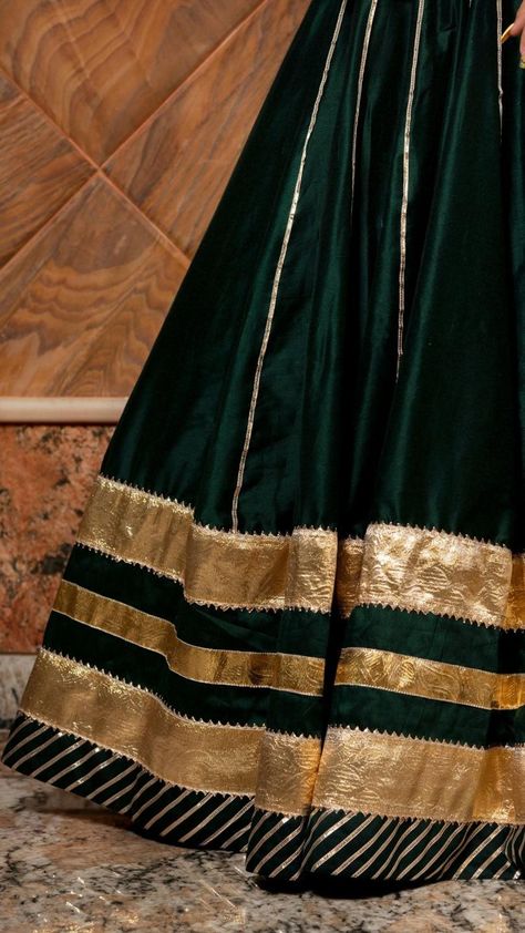 Baisa Dark Green Cotton Silk Lehenga Set for Women - Free Shipping & Easy Returns – Fledgling Wings Green Suit Women, Dark Green Lehenga, Green Blouse Designs, Chaniya Choli Designs, Rajasthani Dress, Choli Dress, Cotton Lehenga, Indian Outfits Lehenga, Indian Bridal Lehenga